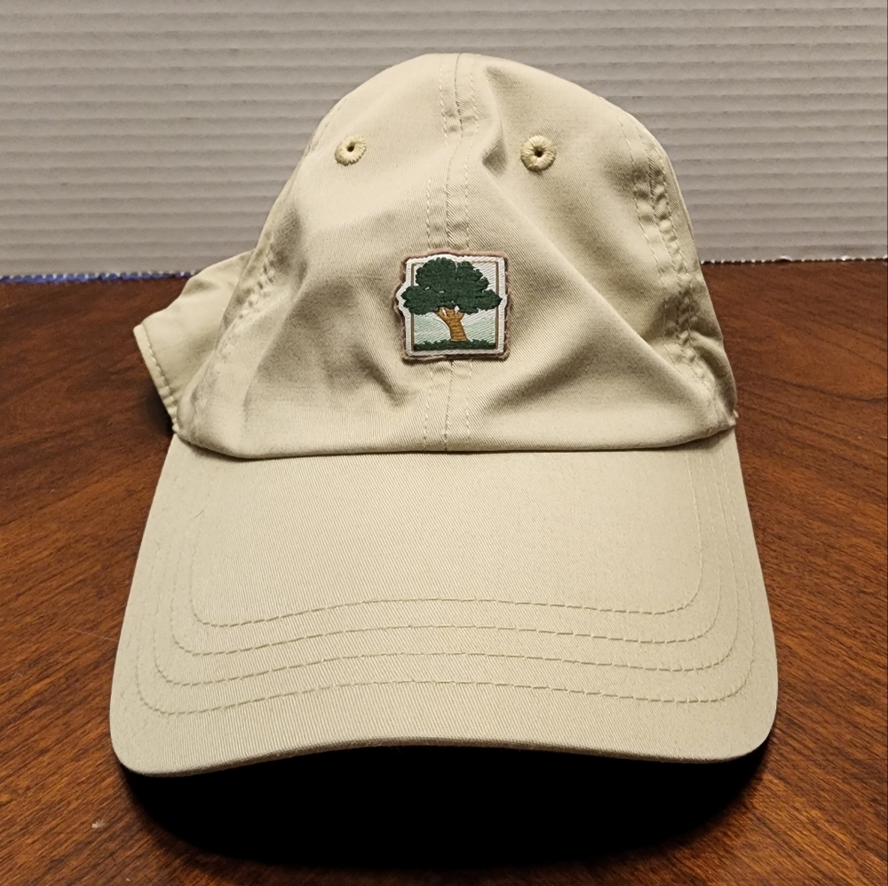 American Needle Embroidered Tree Hat Beige Cap Adjustable